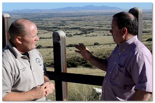 Mark Dannels and Bob Price on the AZ border
