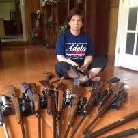 CD 34 Candidate Adela Garza with her guns