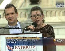 Kelly Horsley and Paul Simpson Speaking at Tea Party IRS Rally in Washington DC