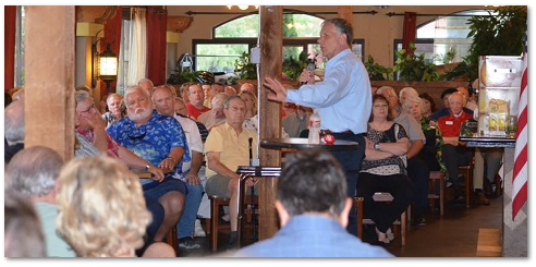 Congressman Ted Poe talks to Kingwood Tea Party in Houston
