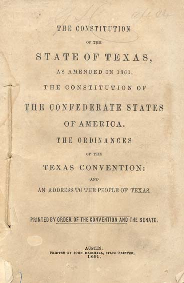 The Status Of The Current Texas Constitution