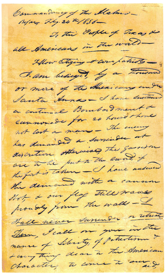 land-commissioner-jerry-patterson-lt-col-travis-victory-or-death-letter-to-return-to-the