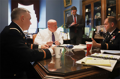 Kevin Brady talking to Army Corps
