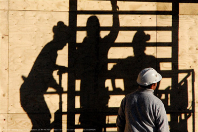 construction worker shadow